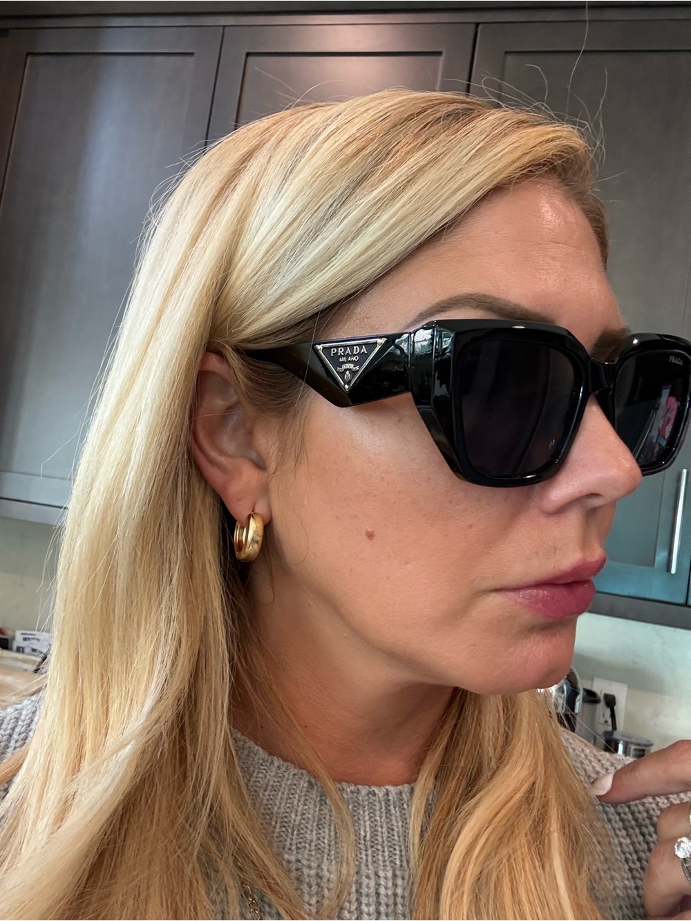 Prada Black Oversized Square Sunglasses - Picture 4 of 8